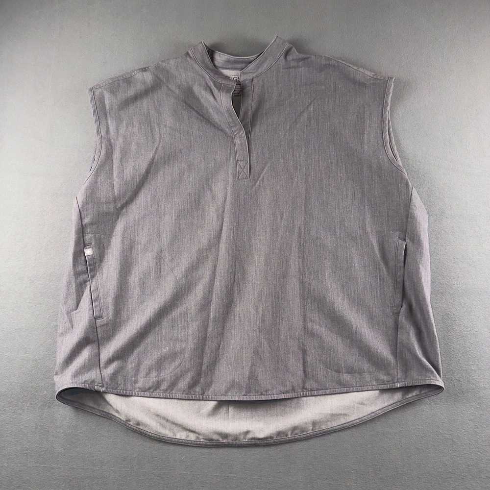 FIGS Rafaela Technical Collection Sleeveless Scrub Top Grey XXL 1000214